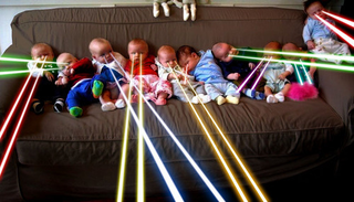 Illustration for article titled Babies With Laser Eyes: Nadir Or Gutter Of Web Culture?